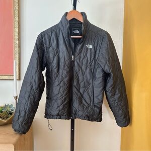 The North Face Lily Thermal Quilted Puffer Jacket Embroidered Black Size S
